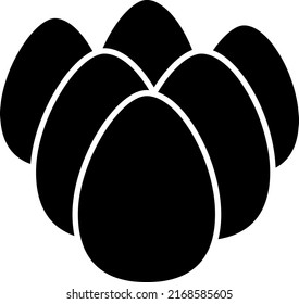 Huevos de pollo ilustración de icono vectorial en fondo blanco..eps

