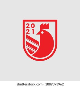 chicken emblem logo shield badge