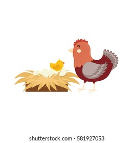 chicken farm animal icon vector illustration graphic design