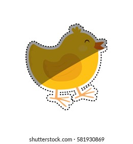 chicken farm animal icon vector illustration graphic design