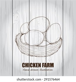 Chicken farm Background.