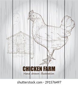 Chicken farm Background.