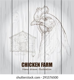 Chicken farm Background.