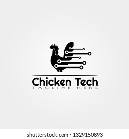 Chicken farm icon template, creative vector logo design, Technology, animal husbandry, illustration element