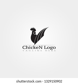 Chicken farm icon template, creative vector logo design, animal husbandry, illustration element