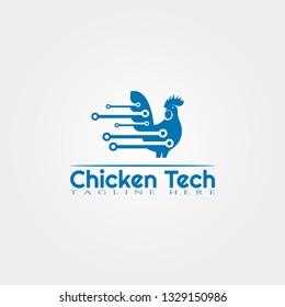Chicken farm icon template, creative vector logo design, Technology, animal husbandry, illustration element