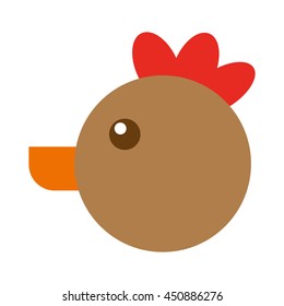 chicken farm isolated icon design, vector illustration  graphic