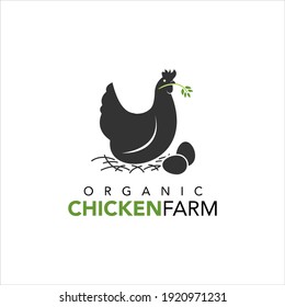 Chicken Farm Logo for Agriculture Template, Illustration and Graphic Design Vector Element