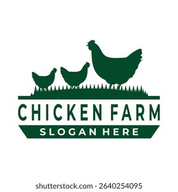 Chicken farm logo design vector template. Farm logo design vector. Rooster Farm business logo design icon