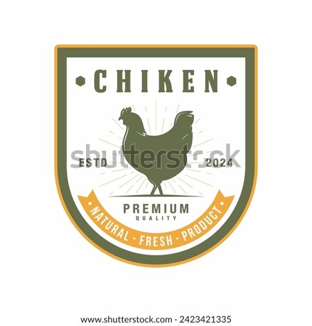 Chicken farm logo vector illustration design, farm design template