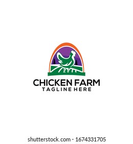Chicken Farm Logo Vector Template