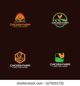 Chicken Farm Logo Vector Template