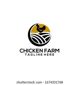 Chicken Farm Logo Vector Template
