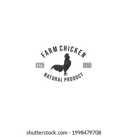 chicken farm logo in white background