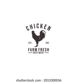 logotipo de granja de pollos en fondo blanco