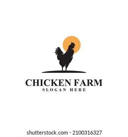 chicken farm symbol, luxury, modern, and cool design