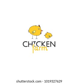 Chicken farm. Template for logo
