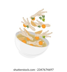 Chicken Feet Soup Illustration logo