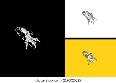 Chicken Feet Vector Illustration Black And White