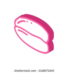 filete de pollo sin piel y huesos vector de icono isométrico. filete de pollo sin signo de piel y huesos. ilustración de símbolo aislado
