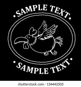 chicken flying graphic