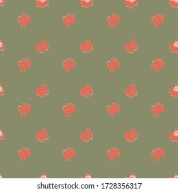 chicken folklore print seamless repeat pattern. Perfect for kids, easter and country
