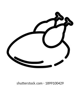 Chicken Food Icon. Vector Design Illustration Sign Logo.