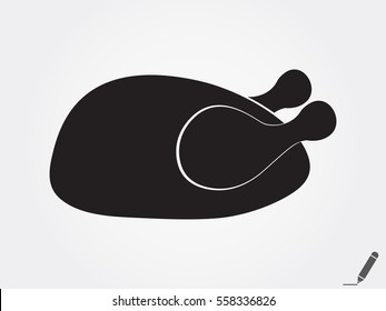 chicken, food, icon, vector illustration eps10