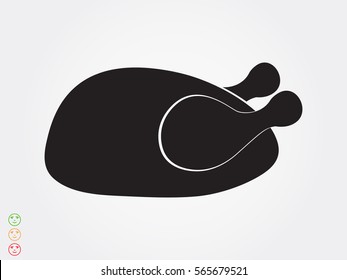 chicken, food, icon, vector illustration eps10