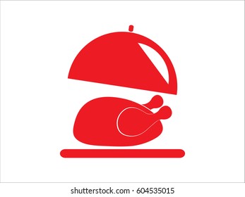 chicken, food, icon, vector illustration eps10