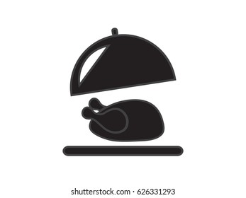 chicken, food, icon, vector illustration eps10