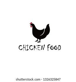 chicken food logo design