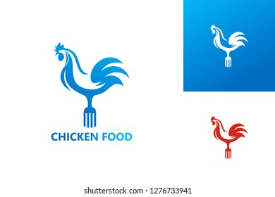 Chicken Food Logo Template Design Vector, Emblem, Design Concept, Creative Symbol, Icon