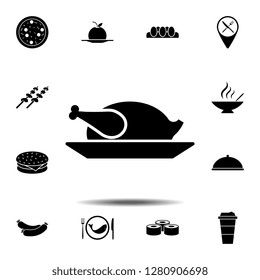 chicken, food, plate icon. Simple glyph vector element of Food icons set for UI and UX, website or mobile application