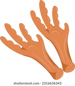 Chicken foot vector commercial use