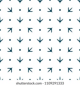 Chicken footprint seamless pattern for the fabric, wallpaper, background.
