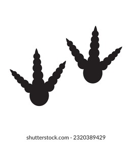 chicken footprints icon vector design template
