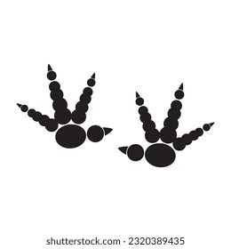 chicken footprints icon vector design template