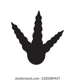 plantilla de diseño de vectores de huellas de pollo