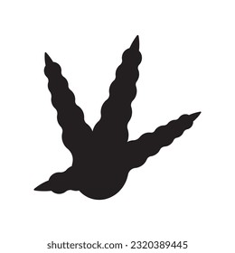 chicken footprints icon vector design template