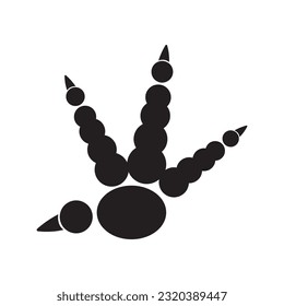 Hühnerfußspuren-Symbol, Vektordesign-Vorlage