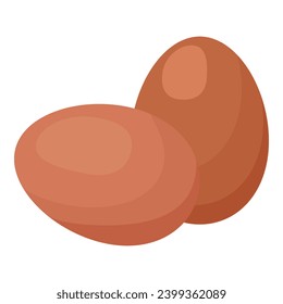 Chicken fresh eggs icon cartoon vector. Farm food. Yolk cooking food