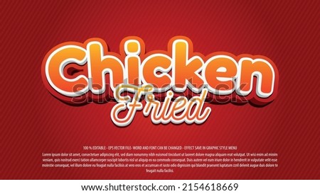 Chicken fried 3d style text effect template