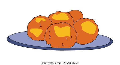 Chicken Fried isolated on a white background