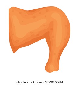 Chicken fried leg vector icon.Cartoon vector iconisolated on white background chicken fried leg.