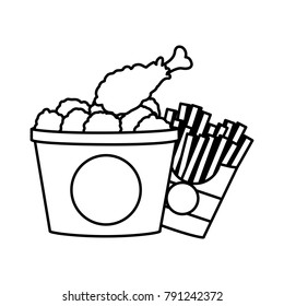 Chicken and fries design