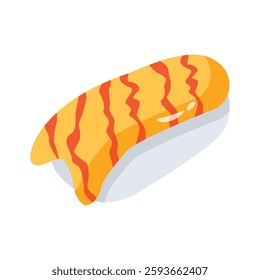 Chicken fritter icon designed in 3d style