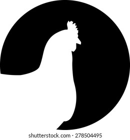 Chicken in front of moon