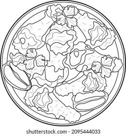 Chicken fry fast food coloring pages for kids  adults