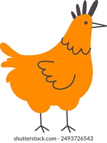 Ilustración vectorial de aves divertidas de pollo